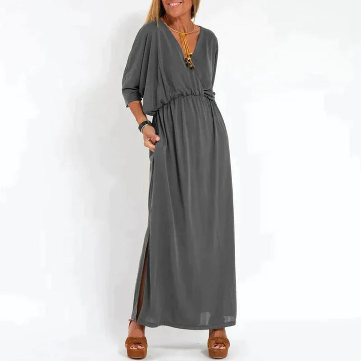 Graues maxi-kleid - Elena
