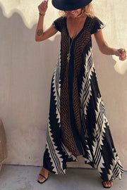 Alya™ – Damen Kleid mit Lebhaften Aztekenmustern für Sommerkomfort