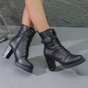 Claudia | Damen Schnürstiefeletten mit Schnallendetail