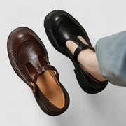 Emilia | Damen Plattform T Riemen Casual Schuhe