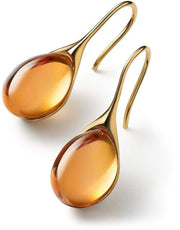 Krystal-Tropfenohrringe aus Gold und Silber