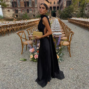 Lucila - Hals Halfter Maxikleid