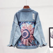 Valentina | Oversize-Jacke mit Kaschmirgefühl und Aufdruck