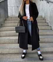 Johanna | Damen Trenchcoat mit langen Ärmeln und Knopfleiste