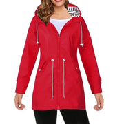 Stilvolles Damen-Regenjacke mit Reißverschluss und Kapuze für jeden Anlass