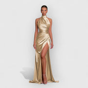Christine | Elegante Kleid mit Schlitz