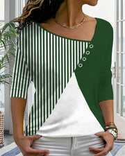 Heidi-Mode | Mirtesshirt V-Ausschnitt T-Shirt für Damen