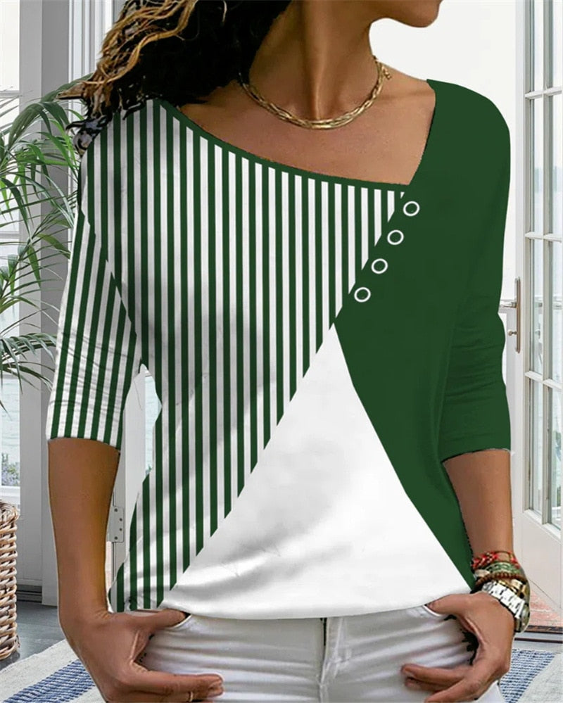 Heidi-Mode | Mirtesshirt V-Ausschnitt T-Shirt für Damen