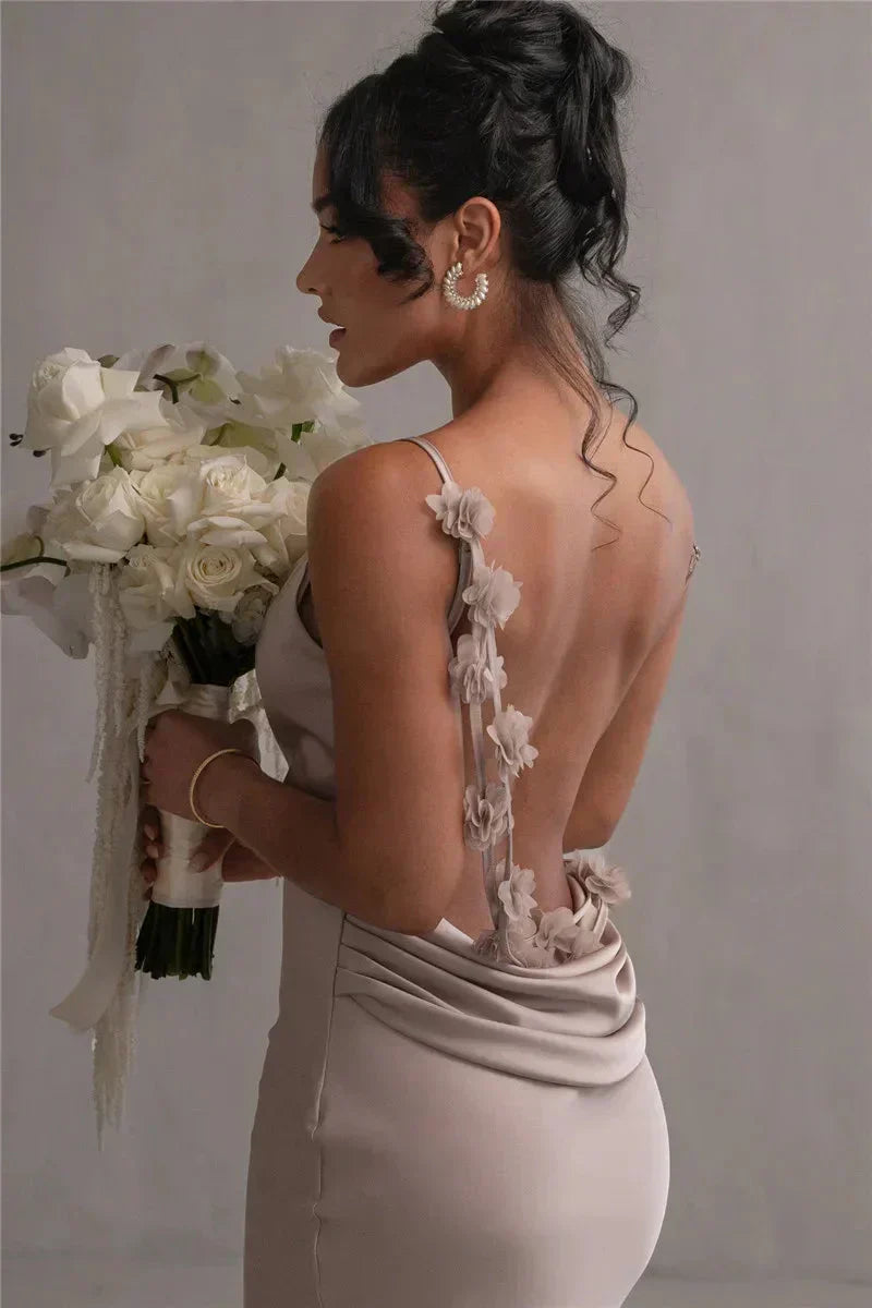 Cassiane - Satin Blumen Kleid