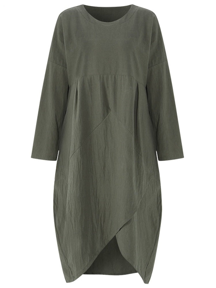 Elegantes Damen Maxi Kleid aus Baumwolle
