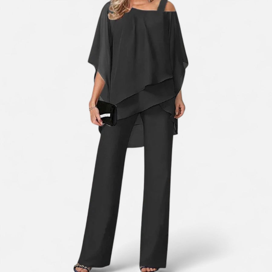 Zweiteiliges Sommer-Set für Damen: Oberteil und Hose