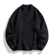 Franziska | Herren Winter-Strickpullover mit Knopfleiste