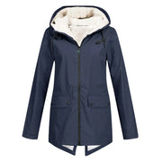 Damen Regenjacke Mit Reißverschluss | Kapuze