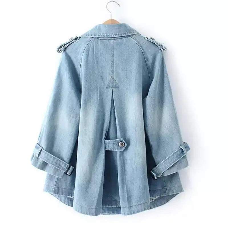 QUEENA – JEANSJACKE MIT DOPPELKNOPFLEISTE