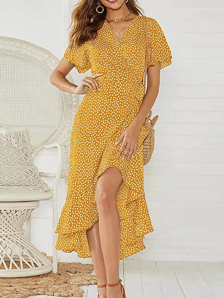 Aide™| Wickelkleid mit Schlitz