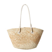 Französische Luxus Strandtasche Damen – Handgefertigte Raffia Sommertasche