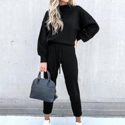 Damen Zweiteiliger Lounge-Set – Bequemer und stylischer Sweater und Jogginghose für Freizeit und Alltag