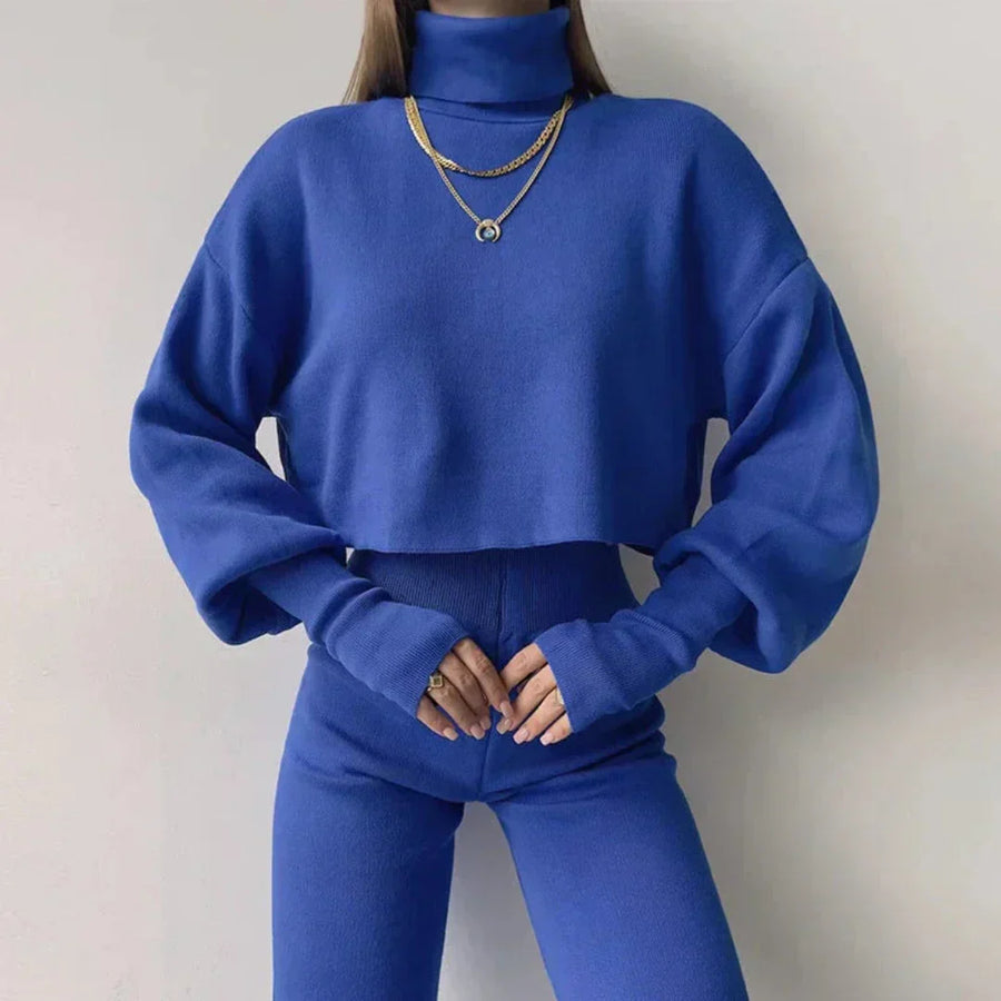 Damen Pullover Hosen Set