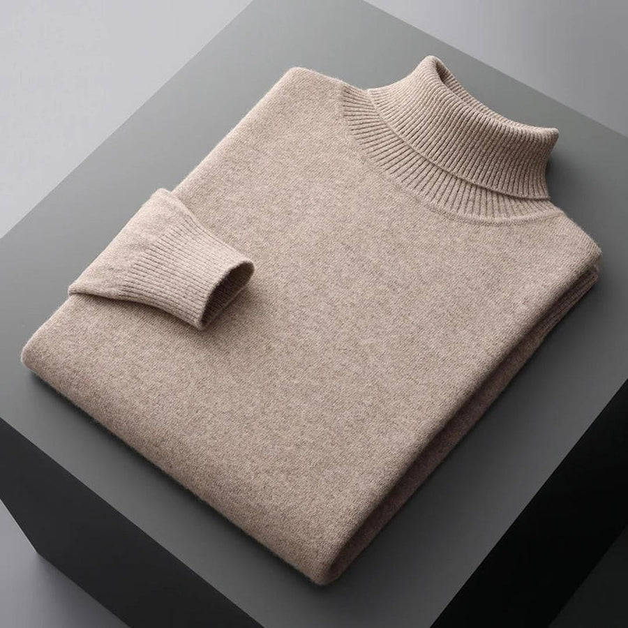 Klassischer Rollkragenpullover Für Herren | Gestrickt