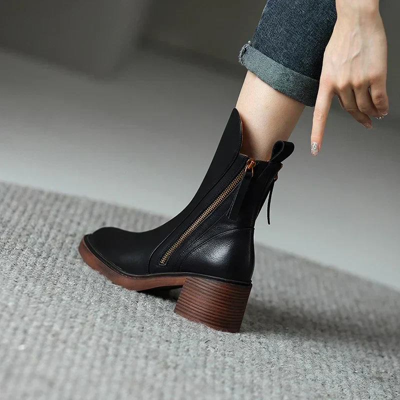 Marcy - Elegante Stiefeletten mit Blockabsatz