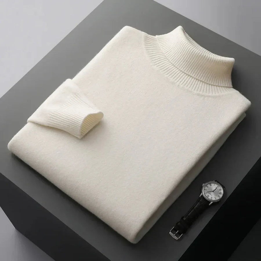 Klassischer Rollkragenpullover Für Herren | Gestrickt