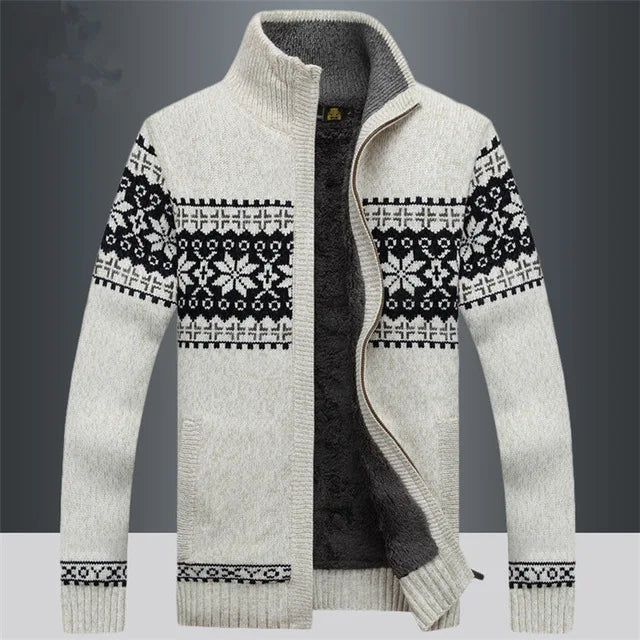 Logan | Vintage Strickjacke mit Reißverschluss