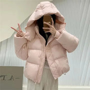 Bella Dicke Kapuzen-Steppjacke