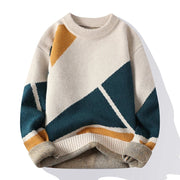 Jürgen | Pullover mit geometrischem Muster und Rundhalsausschnitt