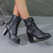 Claudia | Damen Schnürstiefeletten mit Schnallendetail