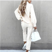 Damen Zweiteiliger Lounge-Set – Bequemer und stylischer Sweater und Jogginghose für Freizeit und Alltag