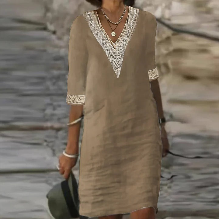Elegantes Leinen Sommerkleid