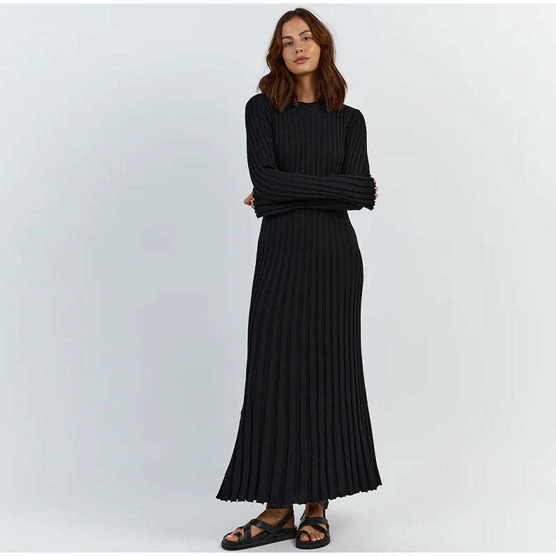 Elegantes Maxi Strickkleid für besondere Anlässe