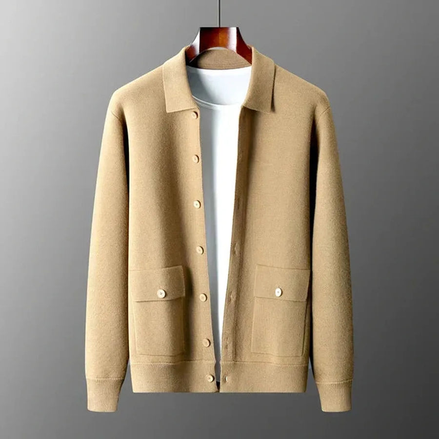 Lässige Strickjacke Mit Reverskragen Für Herren | Winter