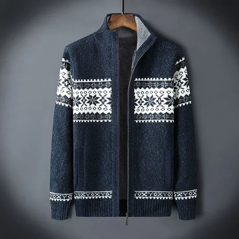 Logan | Vintage Strickjacke mit Reißverschluss