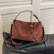 Vegane Wildleder Tote Bag Damen – Wasserdichte Handtasche für Laptop & Alltag