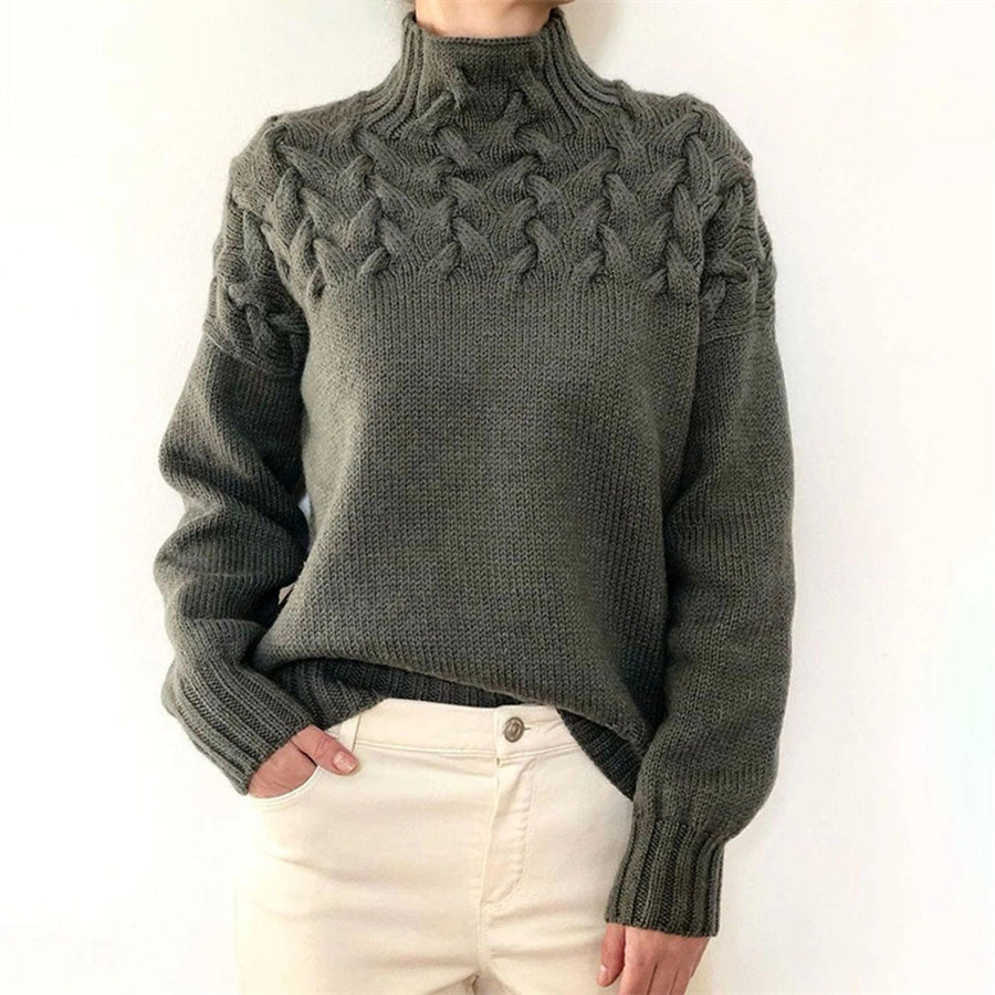 Eleganter Damen Rollkragenpullover – Weich & Warm – Strick für Winter