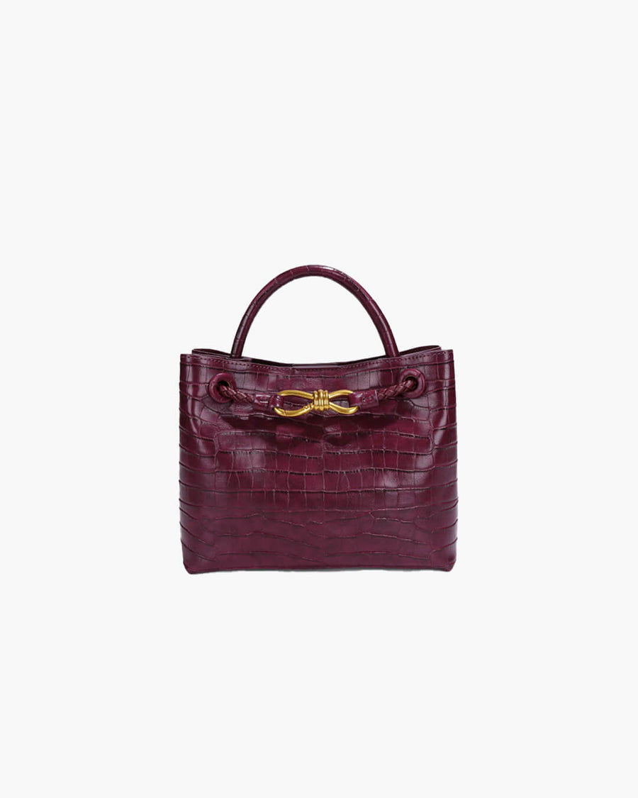Lucia Krokodilgeprägte vegane Ledertasche