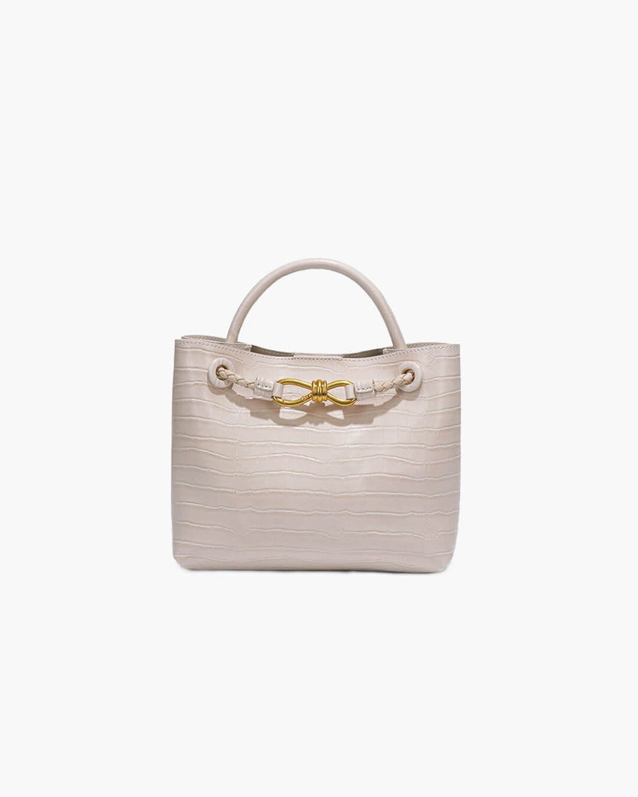 Lucia Krokodilgeprägte vegane Ledertasche