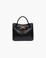 Lucia Krokodilgeprägte vegane Ledertasche