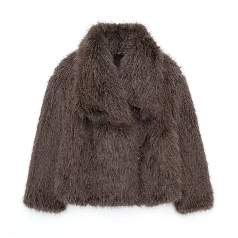 Clara | Bequemer Kunstpelz Mantel für Damen Winter