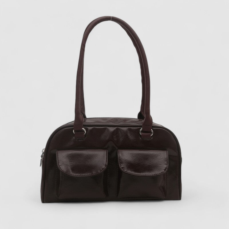 Kompakte Damen Schultertasche – Vegan Leder & Alltagstauglich