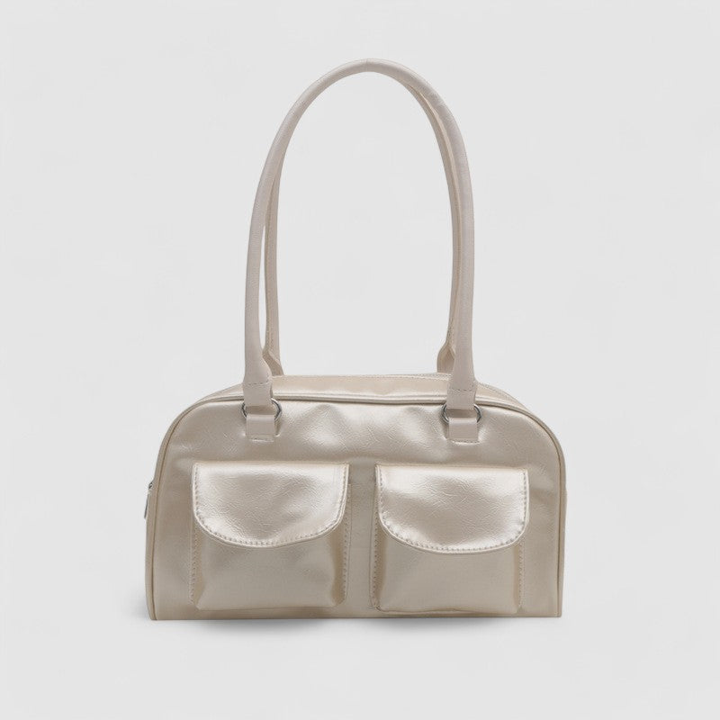 Kompakte Damen Schultertasche – Vegan Leder & Alltagstauglich