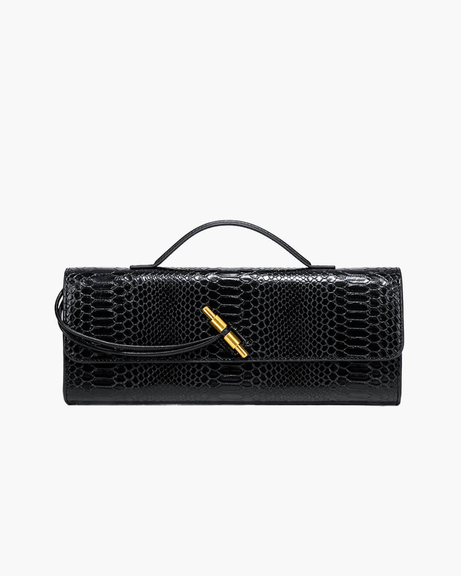 Bianca Kroko-geprägte Ledertasche