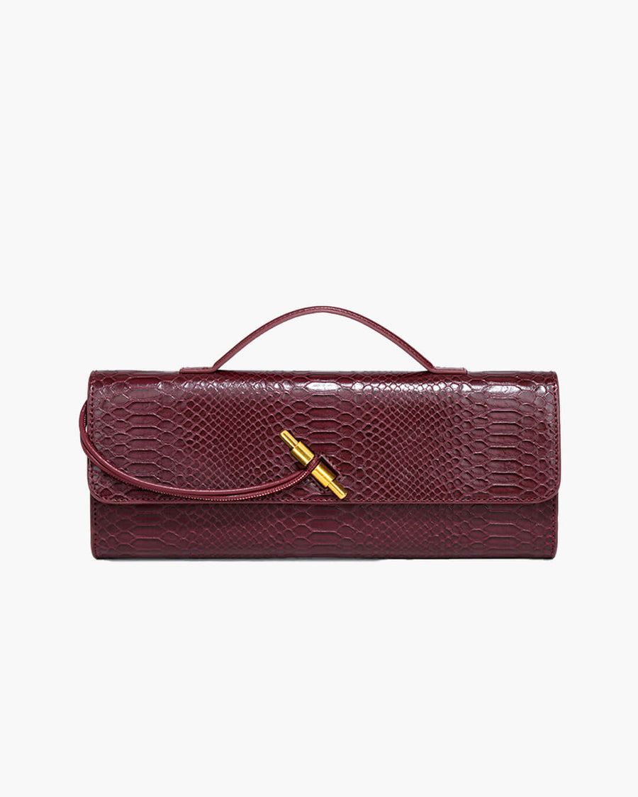 Bianca Kroko-geprägte Ledertasche