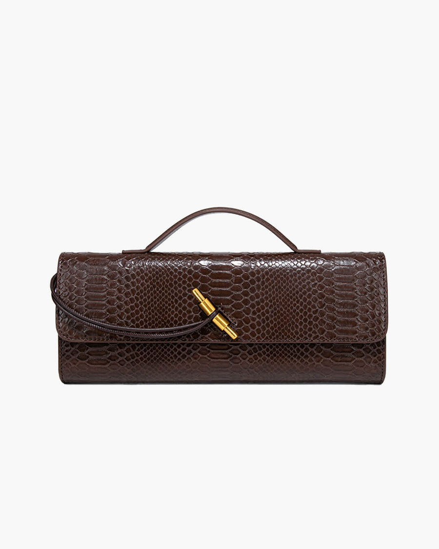 Bianca Kroko-geprägte Ledertasche