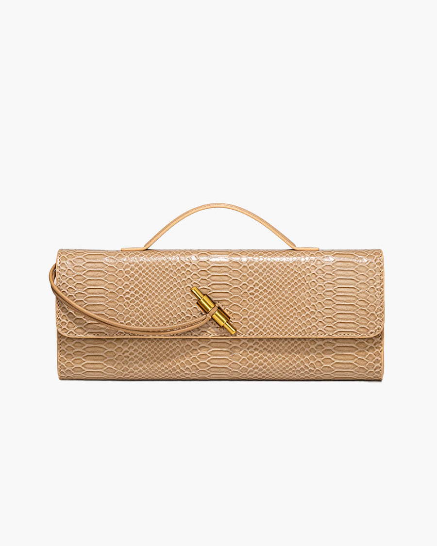 Bianca Kroko-geprägte Ledertasche