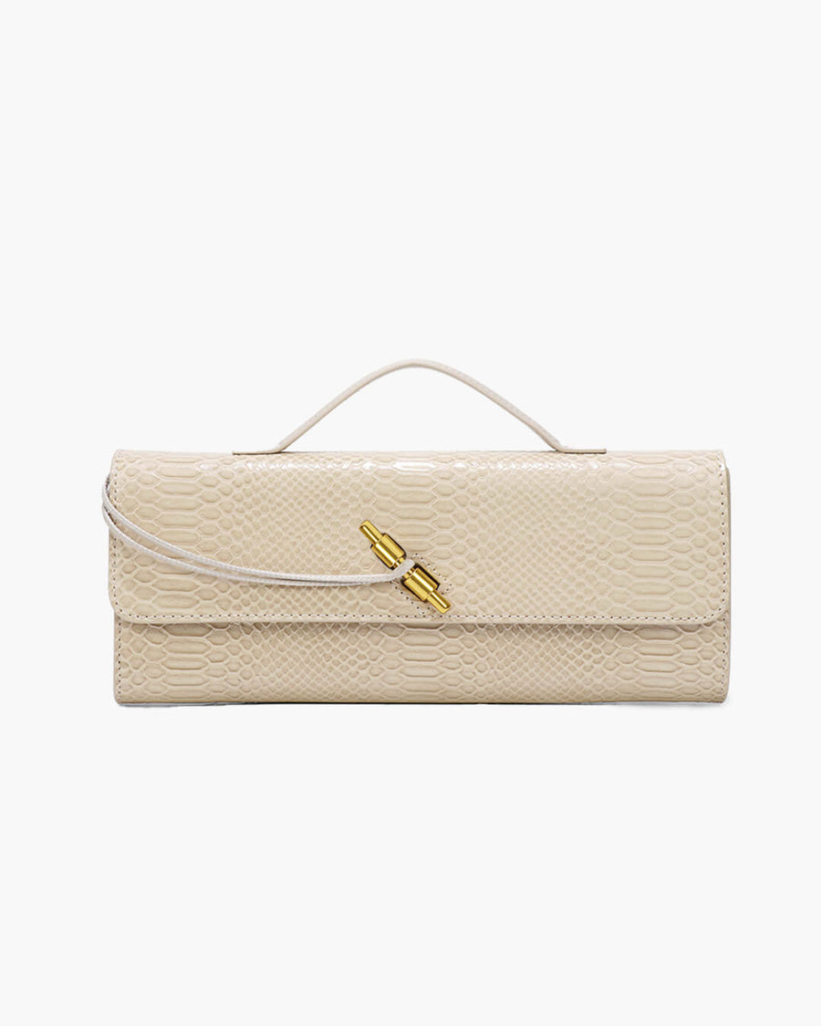 Bianca Kroko-geprägte Ledertasche
