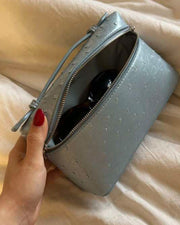 Harper Straußenleder-inspirierte Kosmetiktasche