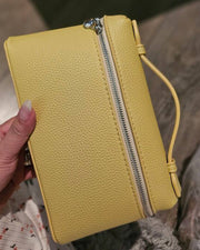 Harper Glattes Leder-Kosmetiktasche