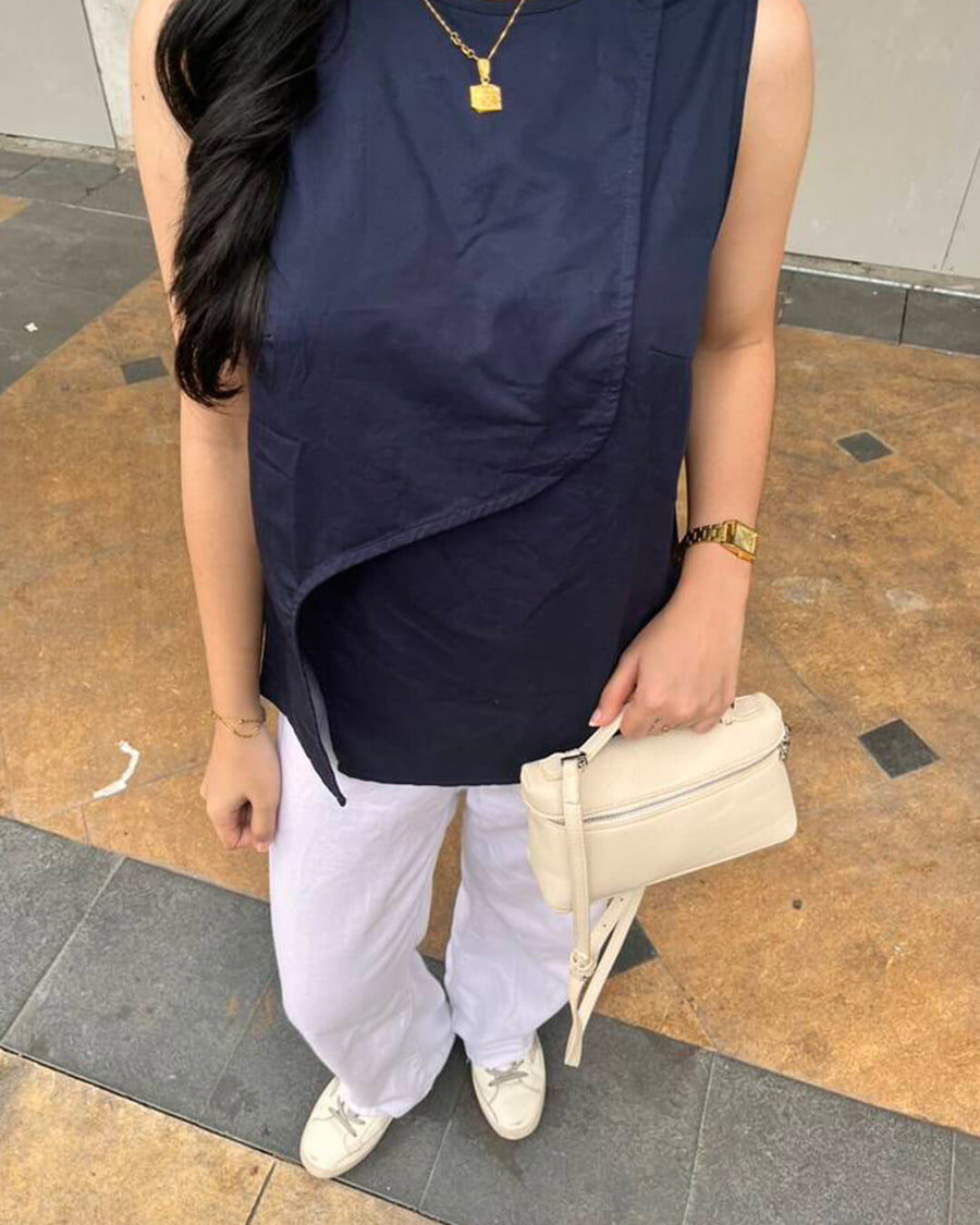 Harper Glattes Leder-Kosmetiktasche
